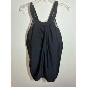 NWT Sothea Tankini Swimsuit Top Padded Beach Summer Black Plus Size 24W